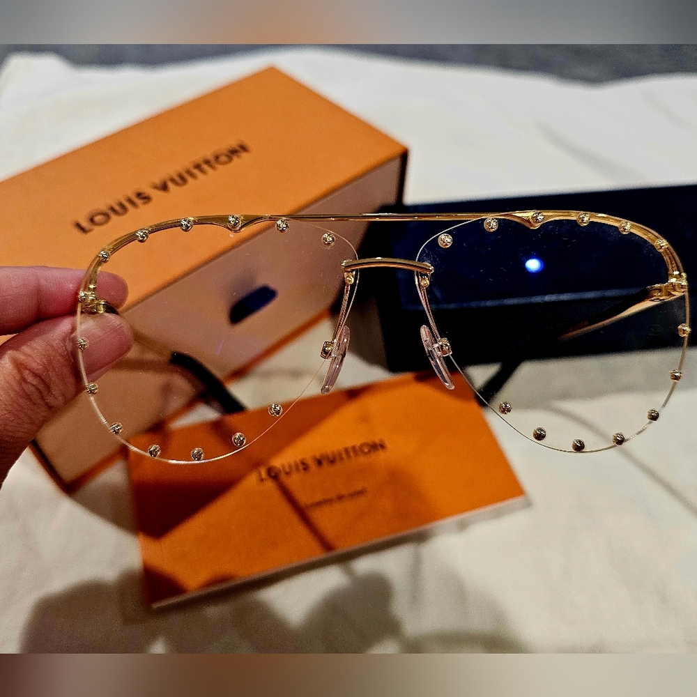 Louis Vuitton The Party Aviator Sunglasses Studded Metal